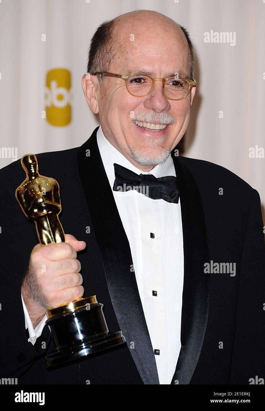 Academy award winner Richard King poses in the press room with the