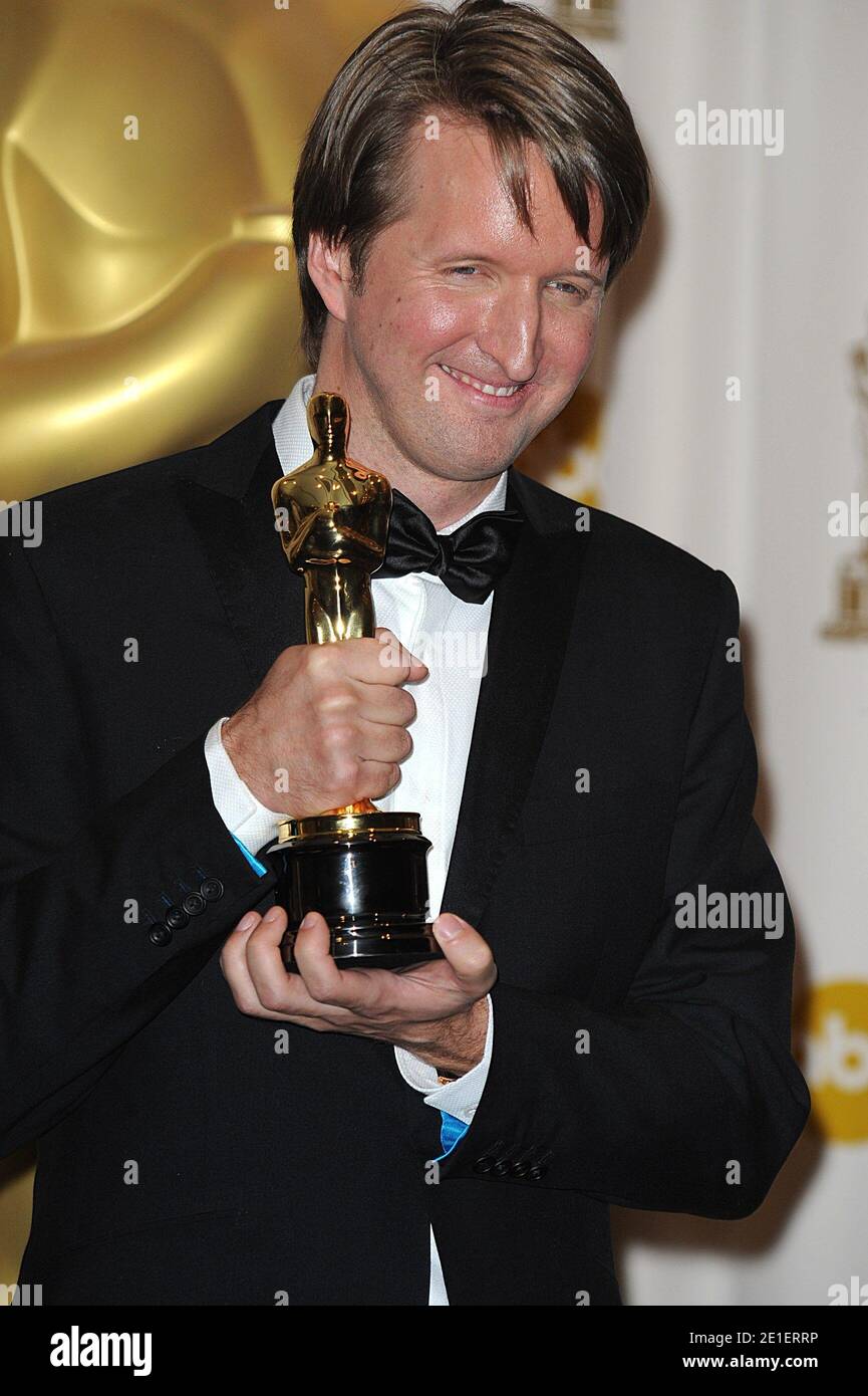 Tom Hooper with the Best Director award, received for The King's Speech ...