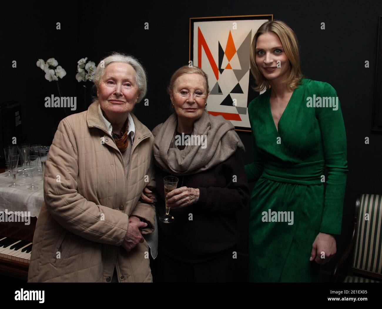 L R Helene Roussel and French actress Michele Morgan and Sarah