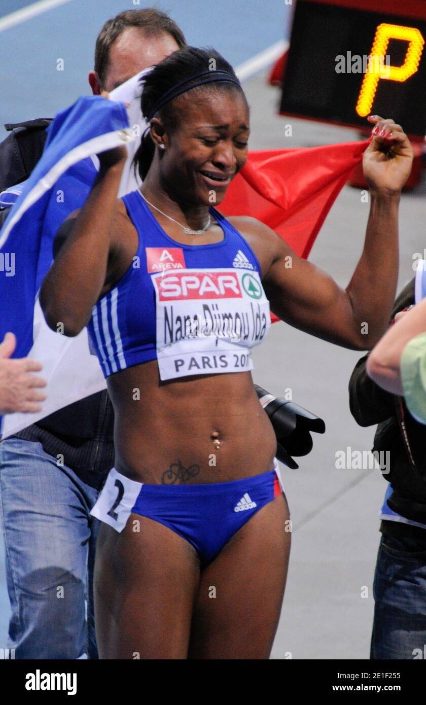 France's Antoinette Nana Djimou winner of the women pentathlon