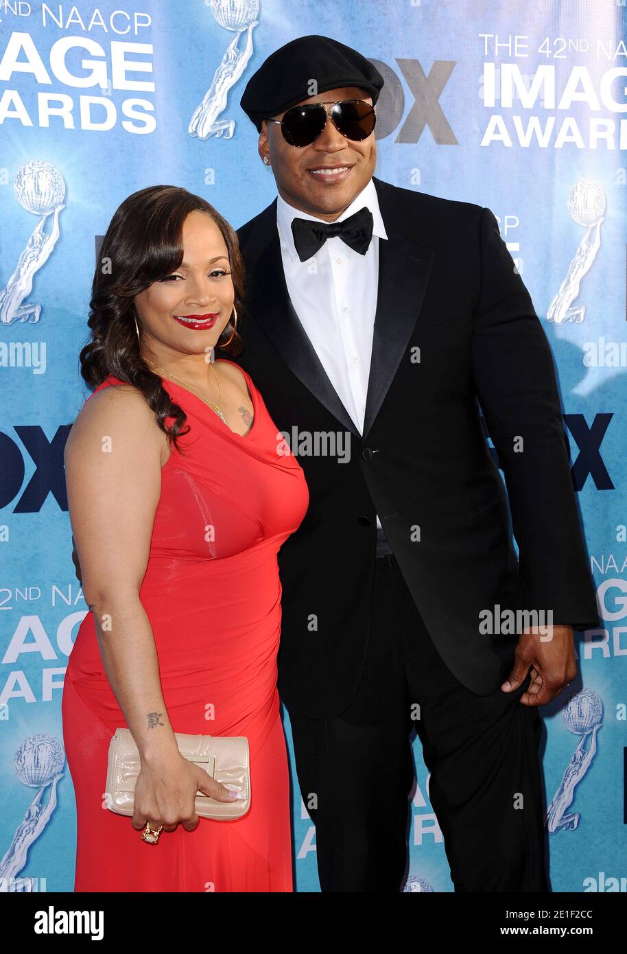 LL Cool J and Simone Johnson attend the 42nd NAACP Image Awards at the Shrine Auditorium in Los Angeles, CA, USA, on March 4, 2011. Photo by Lionel Hahn/ABACAPRESS.COM Stock Photo