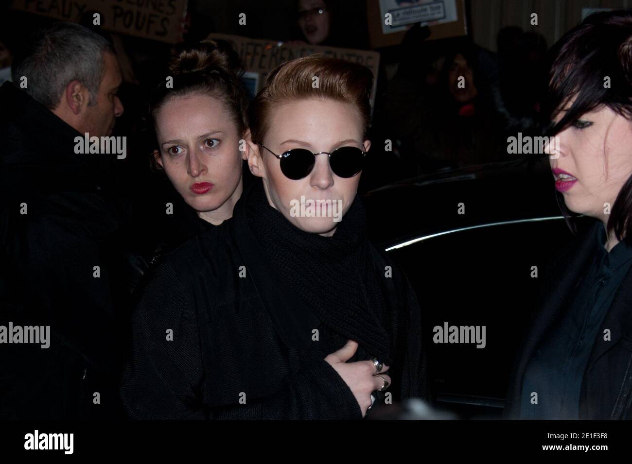 British singer Eleanor "Elly" Jackson alias La Roux attends the Jean-Paul  Gaultier Ready to Wear Autumn/Winter 2011/2012 show, during Paris Fashion  Week show in Paris, France on March 5, 2011. Photo by