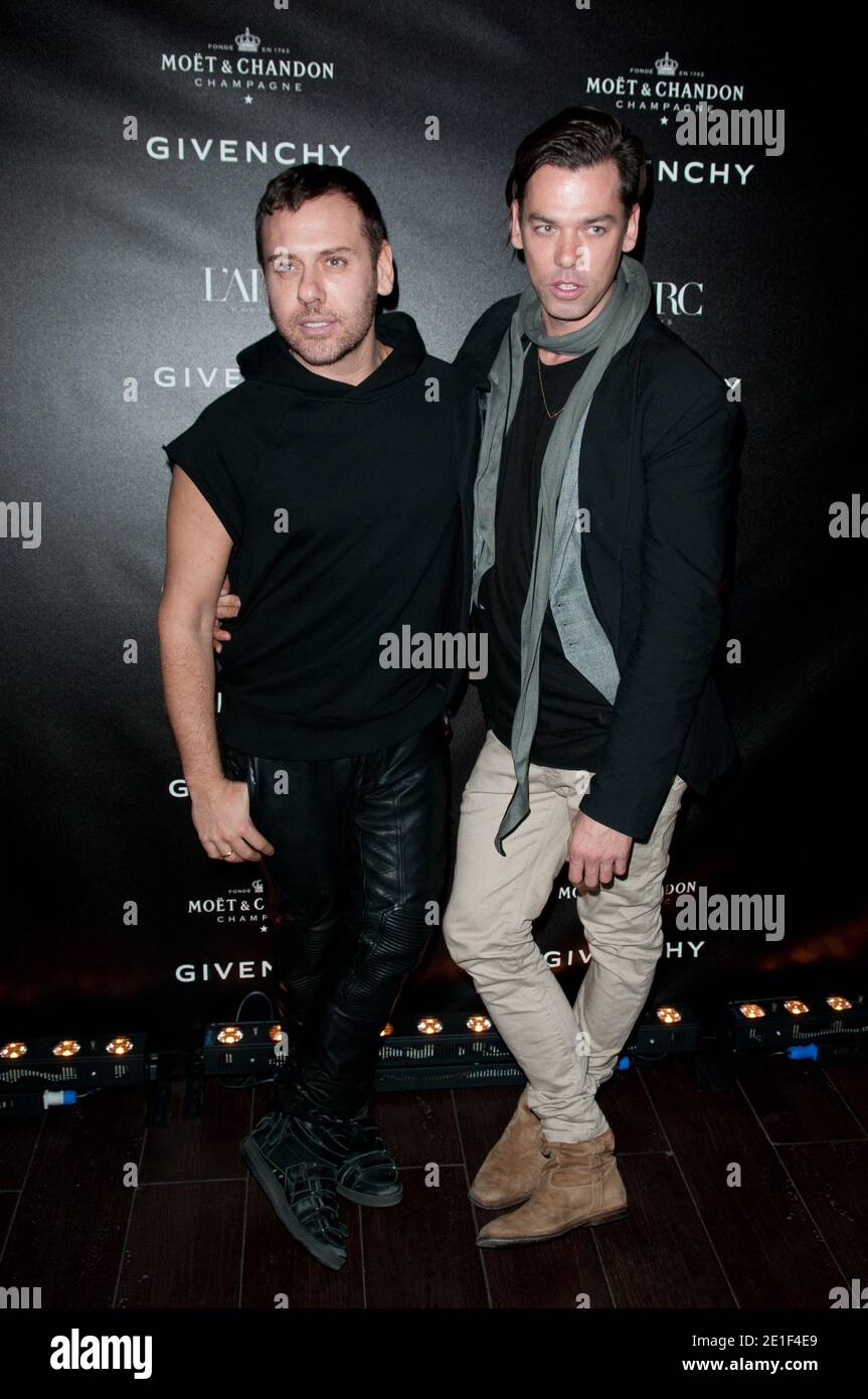 Fashion photographers Mert Alas and Marcus Piggott arriving for the Givenchy After Party following the Givenchy Ready to Wear Fall-Winter 2011/2012 show, during Paris Fashion Week, at l'Arc, Paris, France on March 6, 2011. Photo by Nicolas Genin/ABACAPRESS.COM Stock Photo