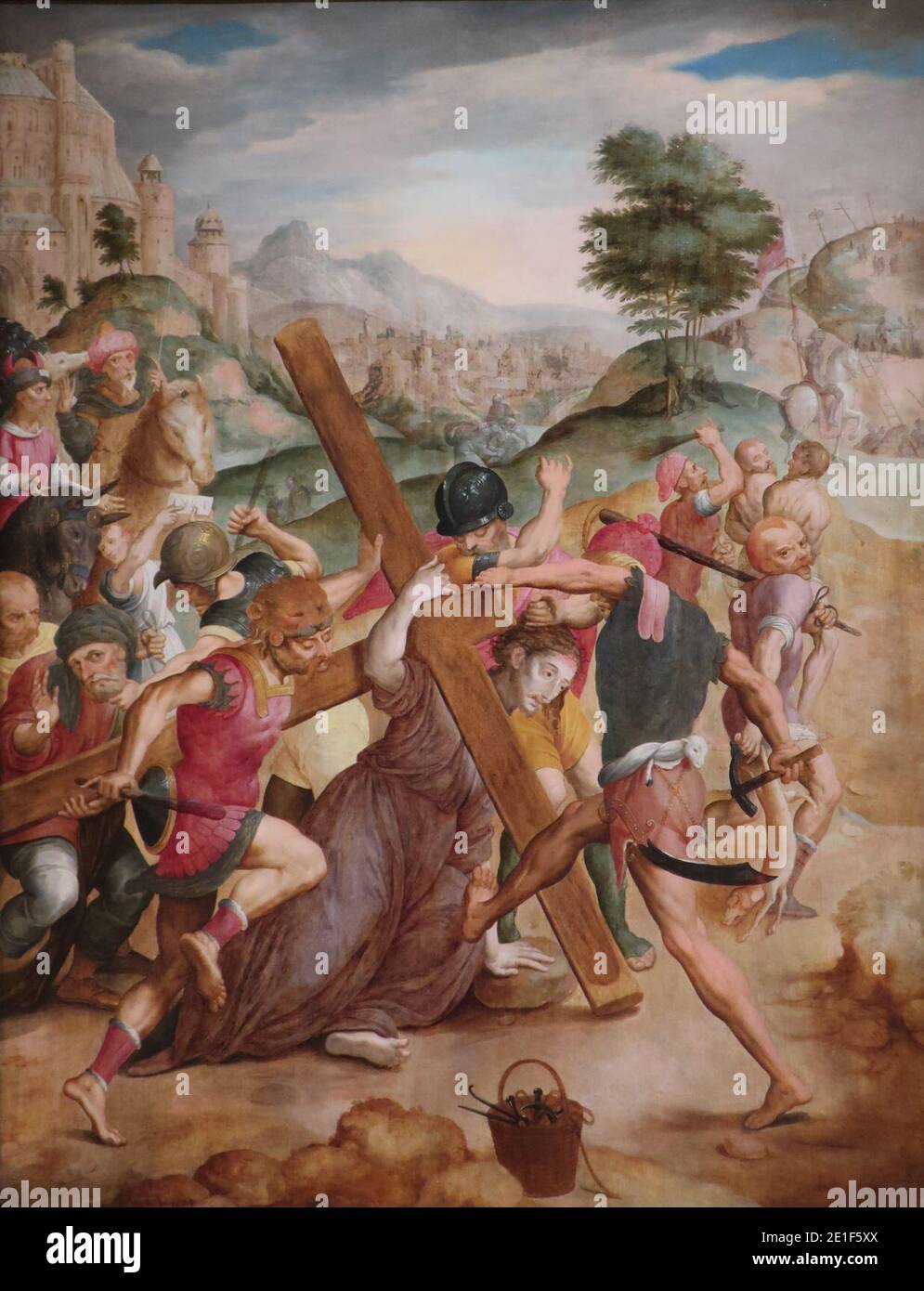 Christ Carrying the Cross by Lambert Lombard, Stock Photo