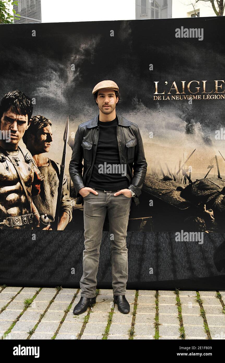Tahar Rahim posing for a photocall for Kevin MacDonald's new movie ' The Eagle' (L'aigle de la neuvieme Legion) held the Royal hotel in Paris, France on March 8, 2011.