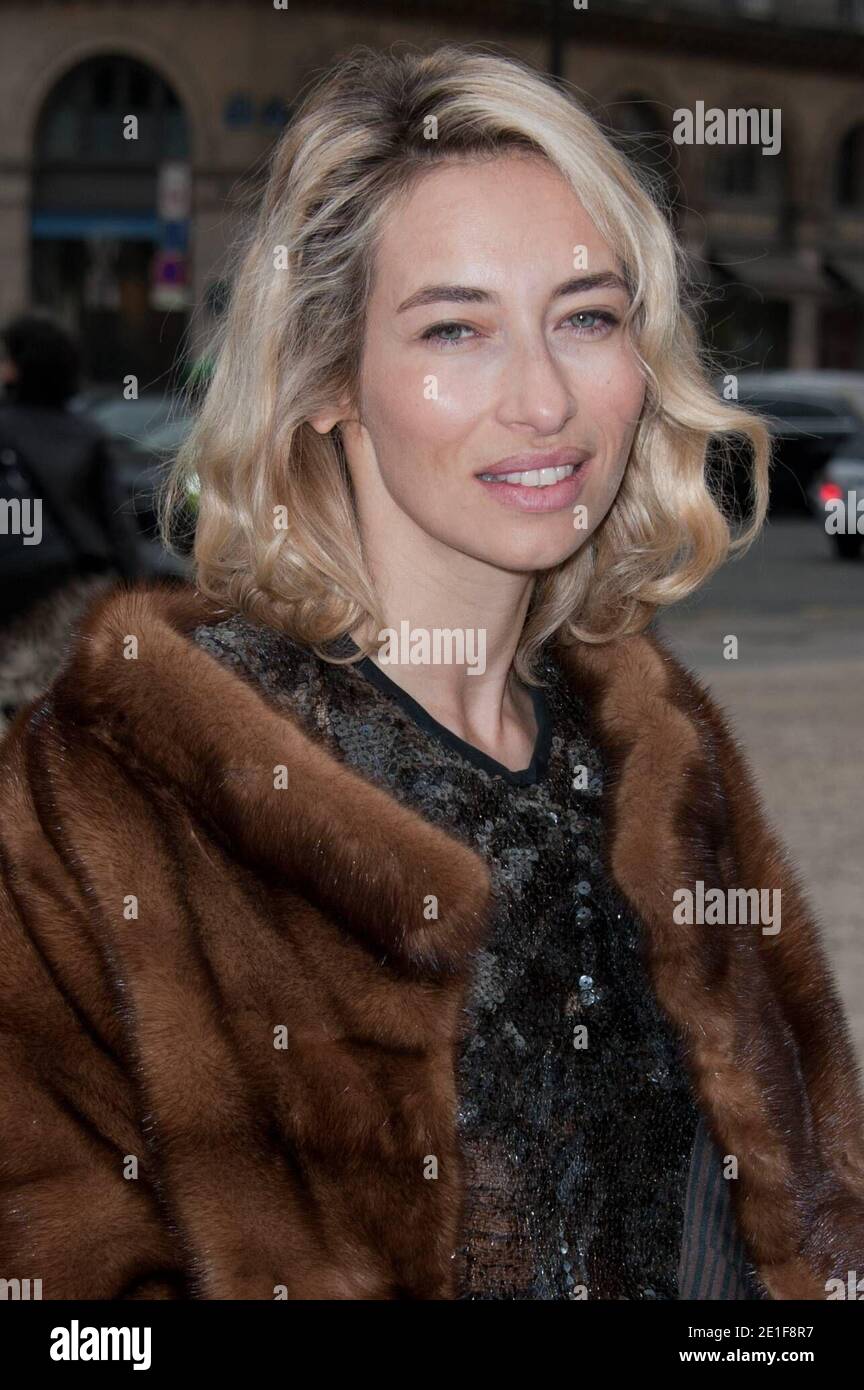 Alexandra Golovanoff arriving at the Louis Vuitton Ready-To-Wear Fall