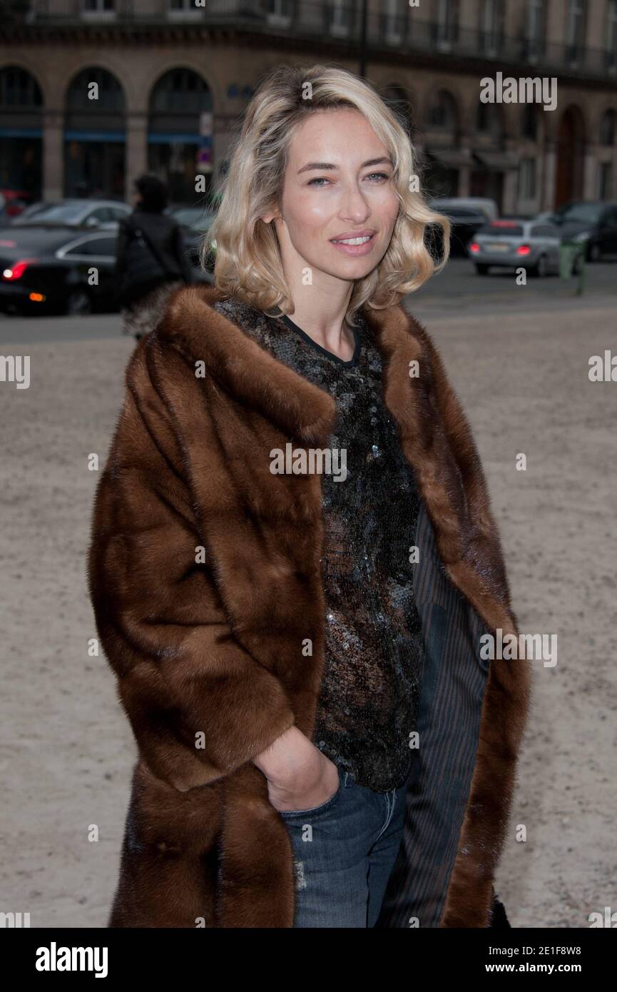 Alexandra Golovanoff arriving at the Louis Vuitton Ready-To-Wear Fall