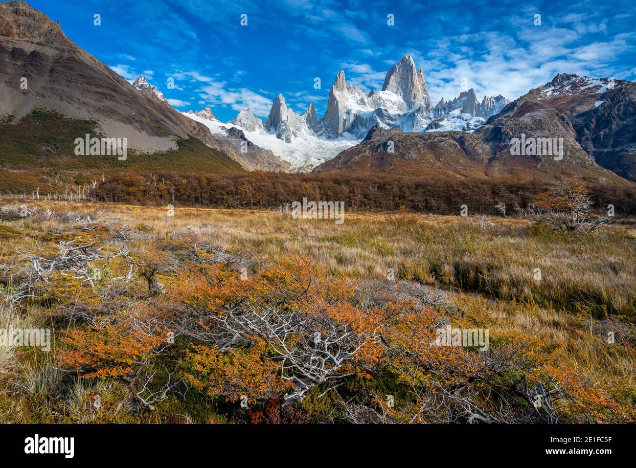 Fitz Roy mountain, El Chalten, Los Glaciares National Park, Patagonia, Argentina Stock Photo
