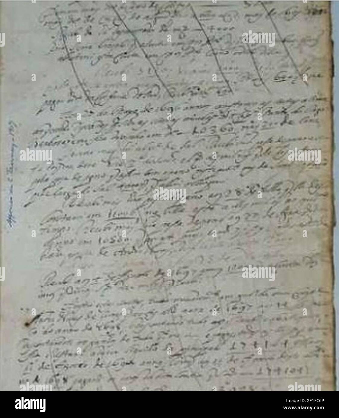 Livro Borrador, Século XVII-XVIII. Stock Photo
