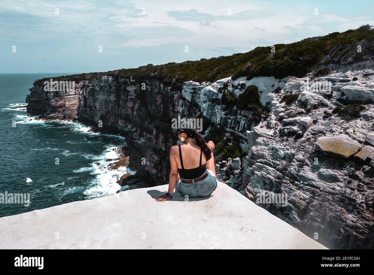Australian coastal cliffside ocean views Stock Photo Alamy