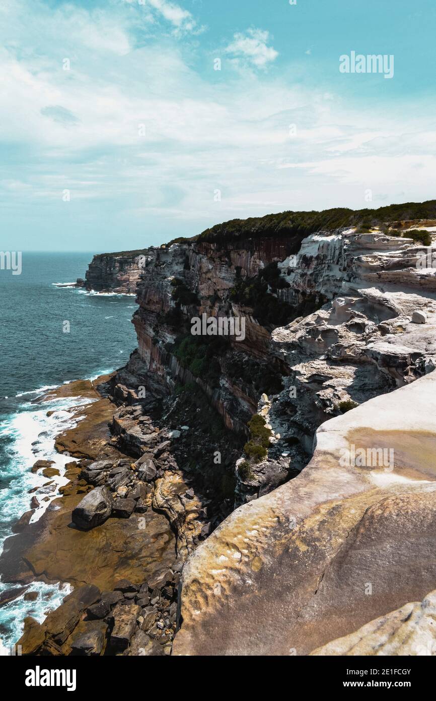 Australian coastal cliffside ocean views Stock Photo