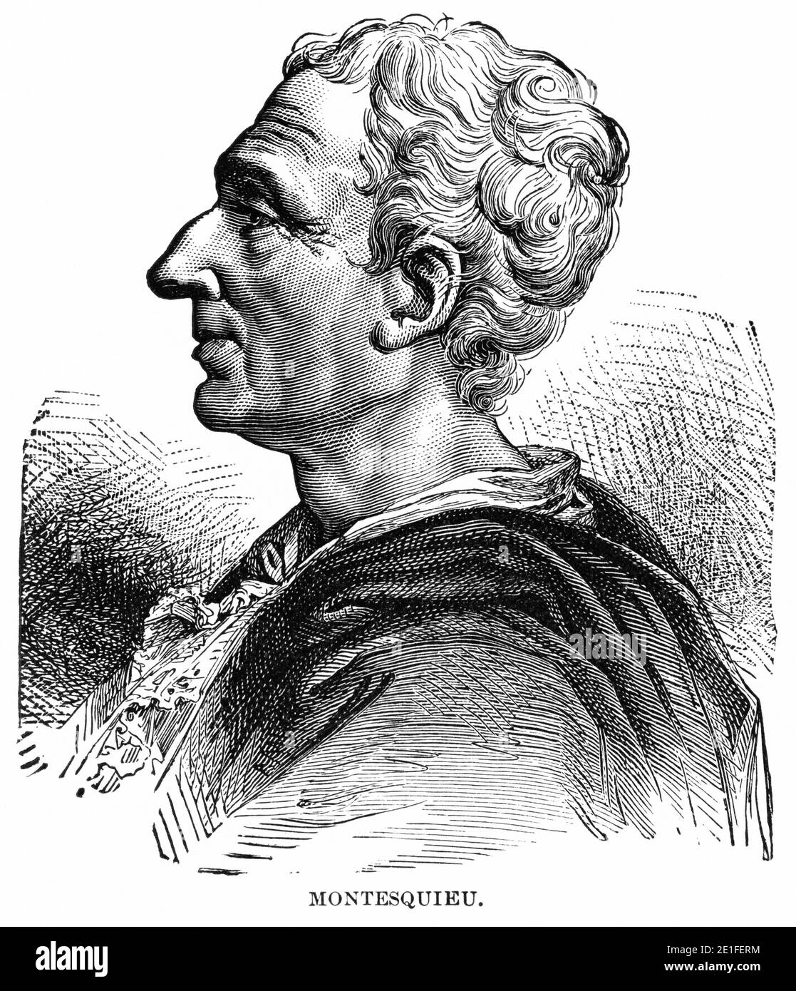 Montesquieu, Illustration, Ridpath's History of the World, Volume III, by John Clark Ridpath, LL. D., Merrill & Baker Publishers, New York, 1897 Stock Photo