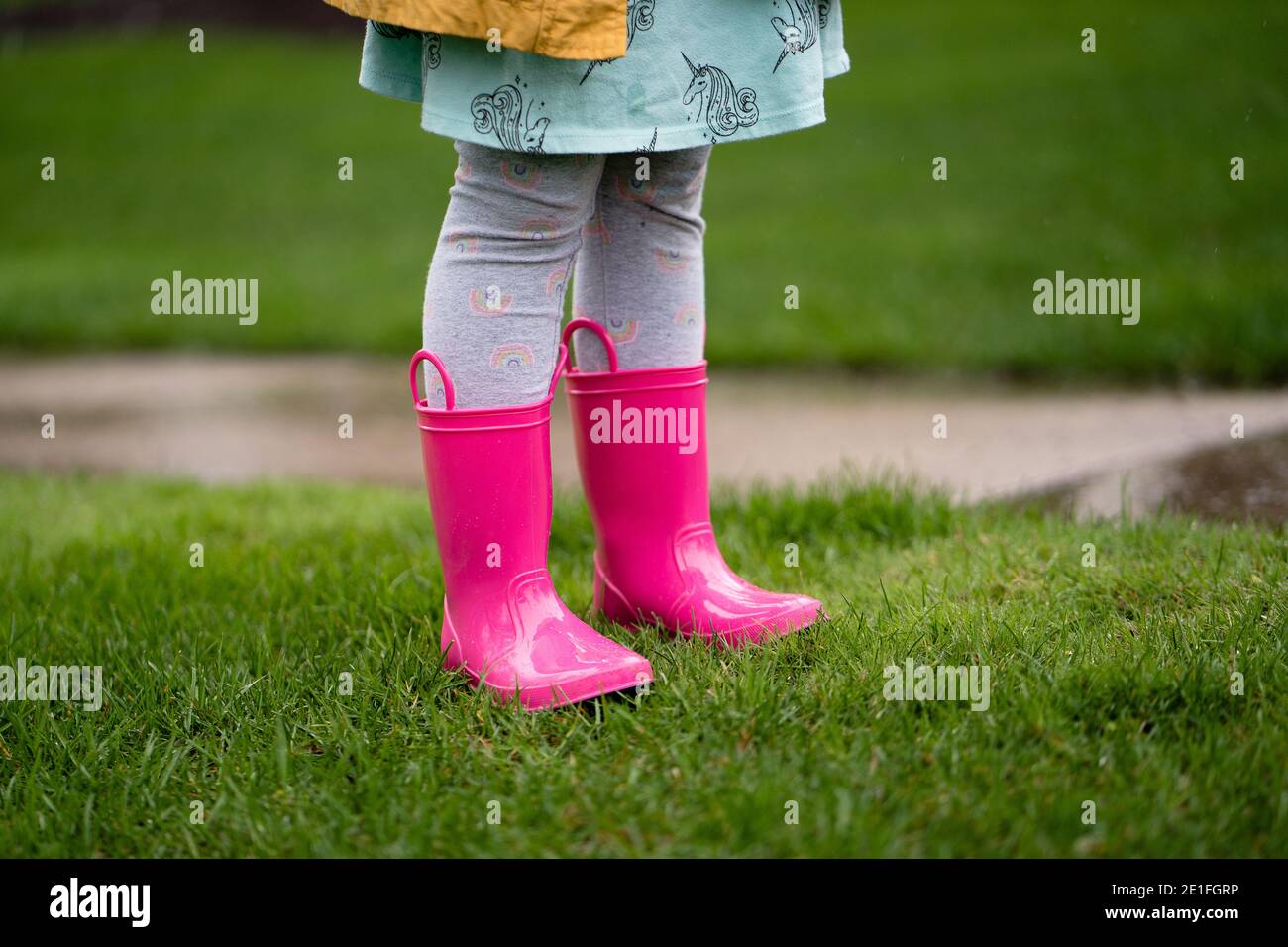 Girl in rain boots clearance