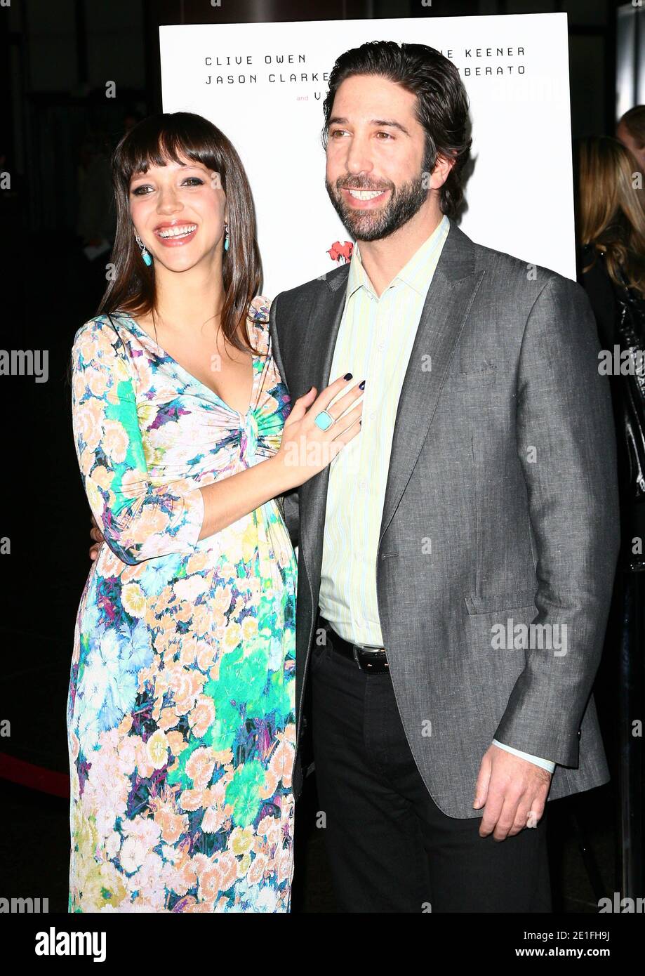 Zoe Buckman and David Schwimmer arriving for the screening of