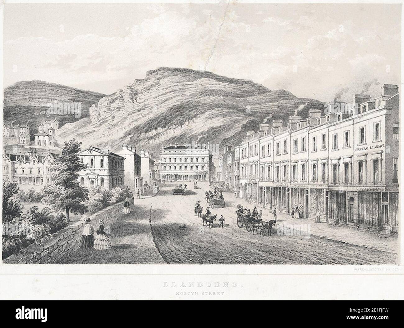 Llandudno, Mostyn Street Stock Photo - Alamy