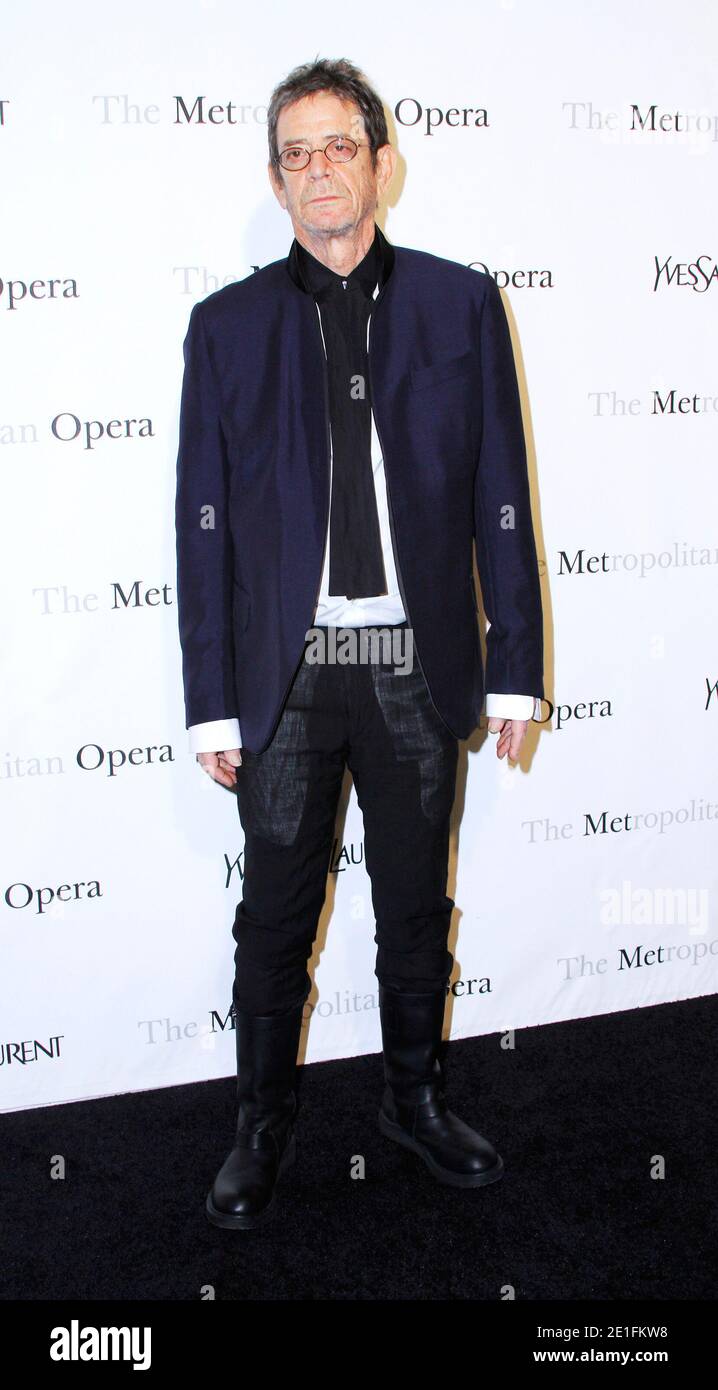 Lou Reed attends The Metropolitan Opera's Premiere Of Le Comte Ory at the Metropolitan Opera House in Lincoln Center in New York City on March 24, 2011. Photo by Donna Ward/ABACAUSA.COM (Pictured: ) Stock Photo