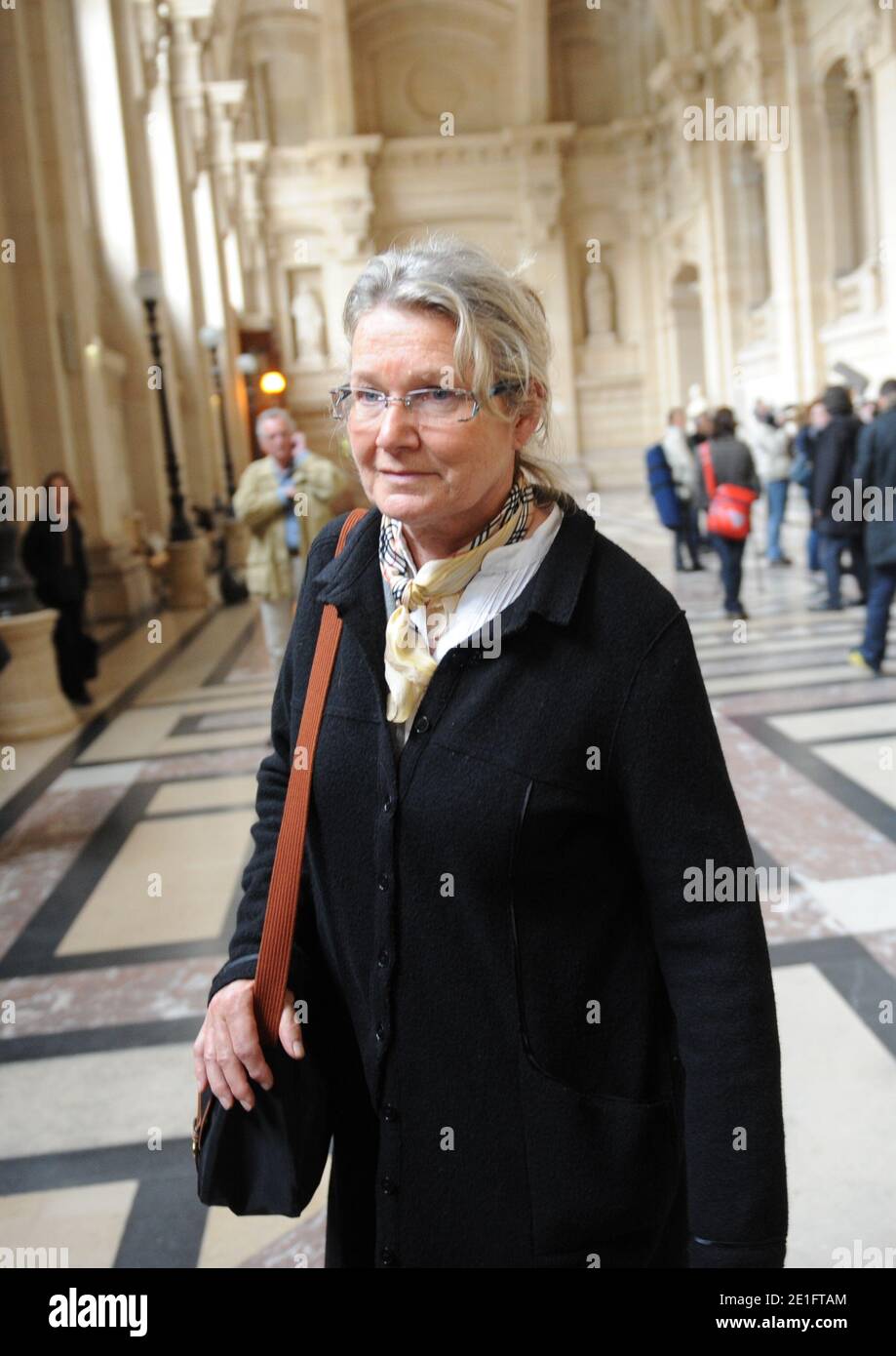 Danielle Gonnin, the mother of Kalinka Bamberski pictured at the Palais de Justice where she attended the second day of Krombach's trial for the murder of Kalinka Bamberski, in Paris, France on March 30, 2011. The French court today decided to continue the trial of the German doctor, who is accused of having raped and killed his then 14-year-old stepdaughter, Kalinka Bamberski, in the summer of 1982 while she was holidaying with her mother at Krombach's home at Lake Constance, southern Germany. A court in Germany ruled that Krombach could not be held responsible for the death, but in 1995 a co Stock Photo