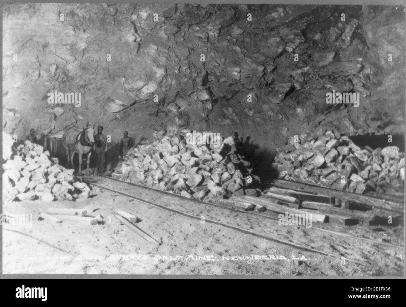 Loading salt Avery's salt mine, New Iberia, La Stock Photo Alamy