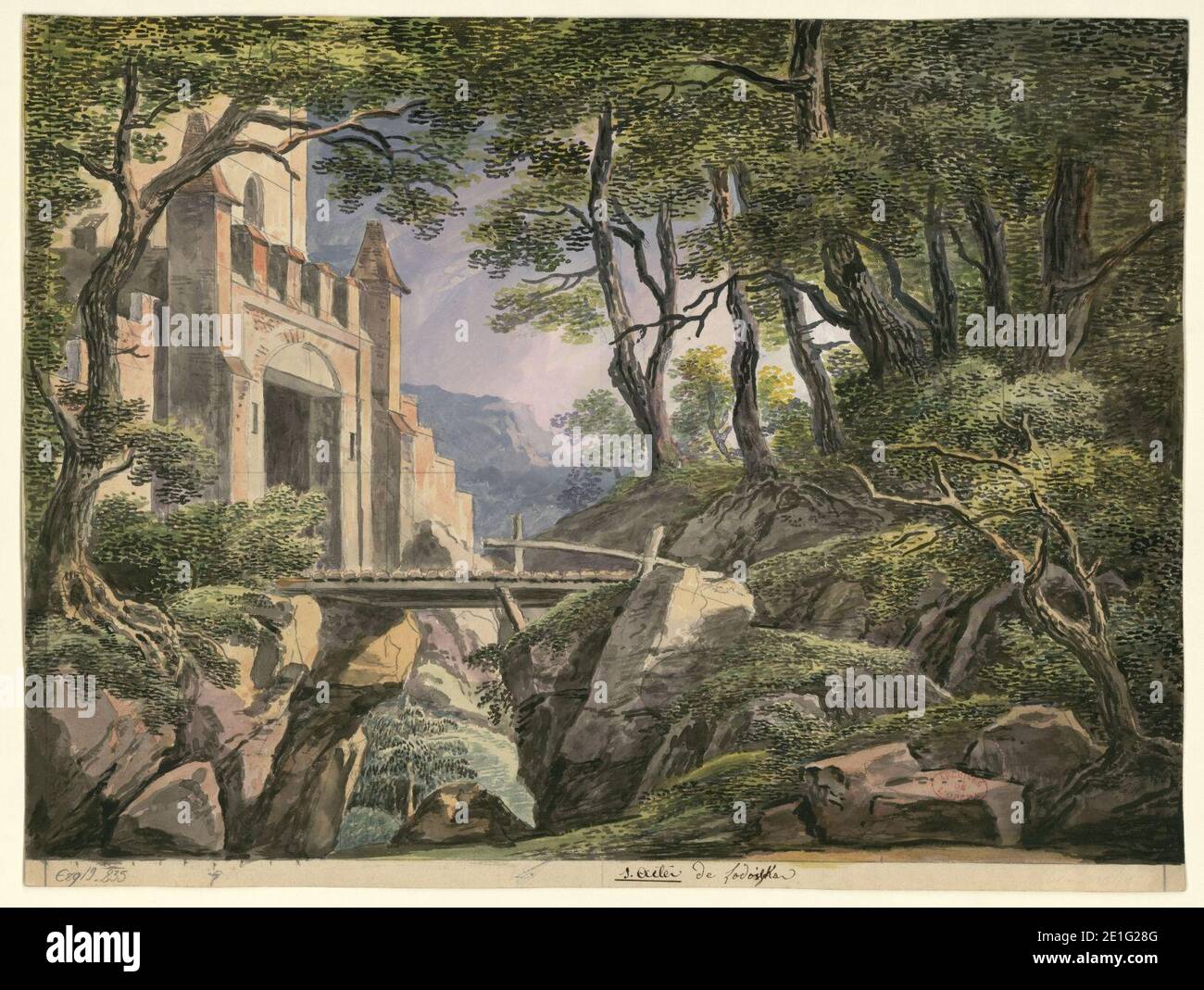 Lodoïska sketch for the decor of the 1st act (attributed to Ignazio