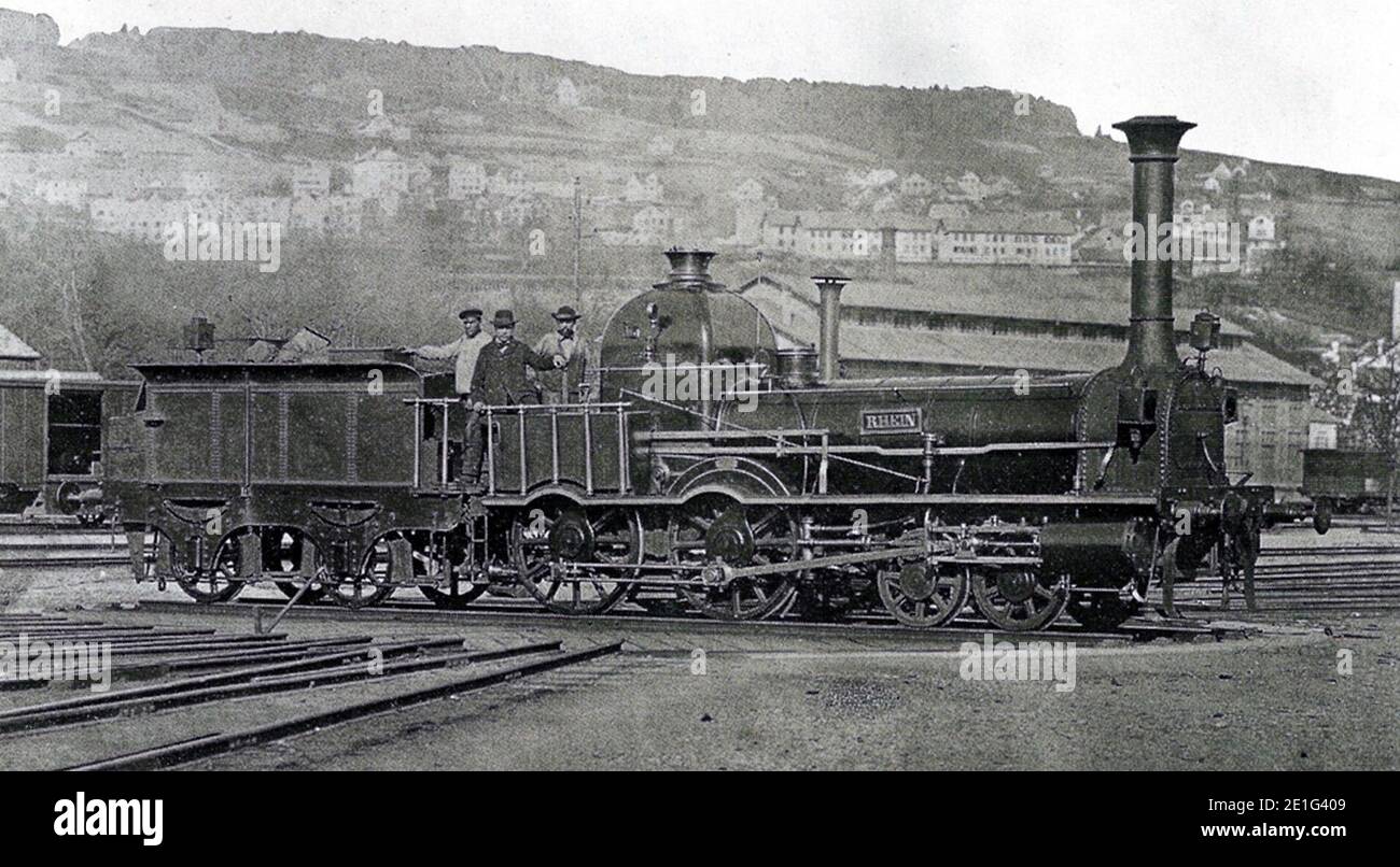 Lokomotive Rhein 1867. Stock Photo