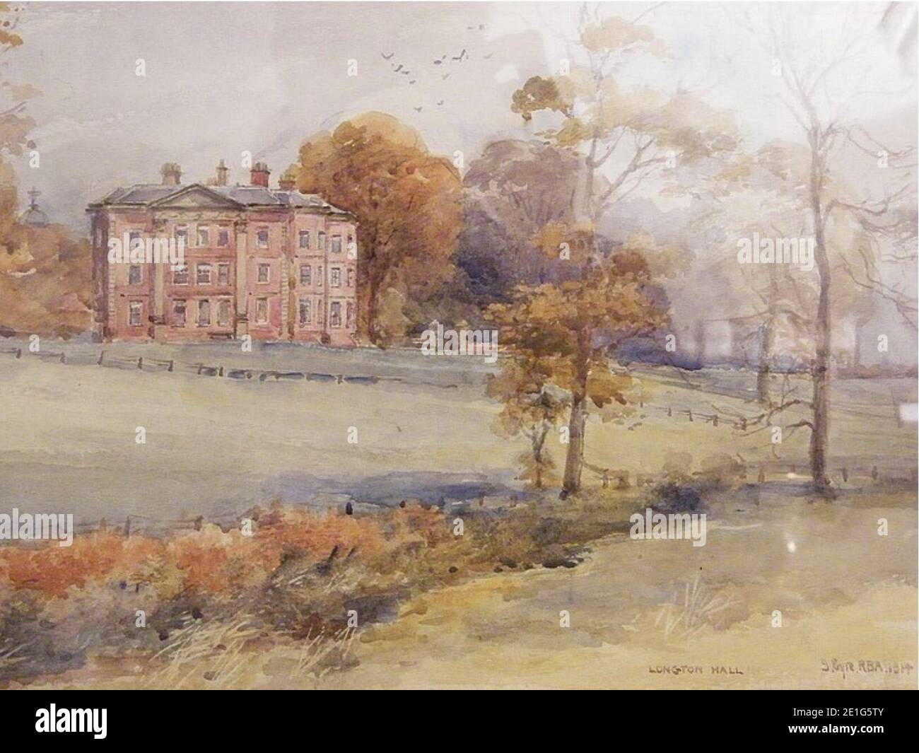 Longton Hall by John Eyre, R.B.A. R.I Stock Photo Alamy