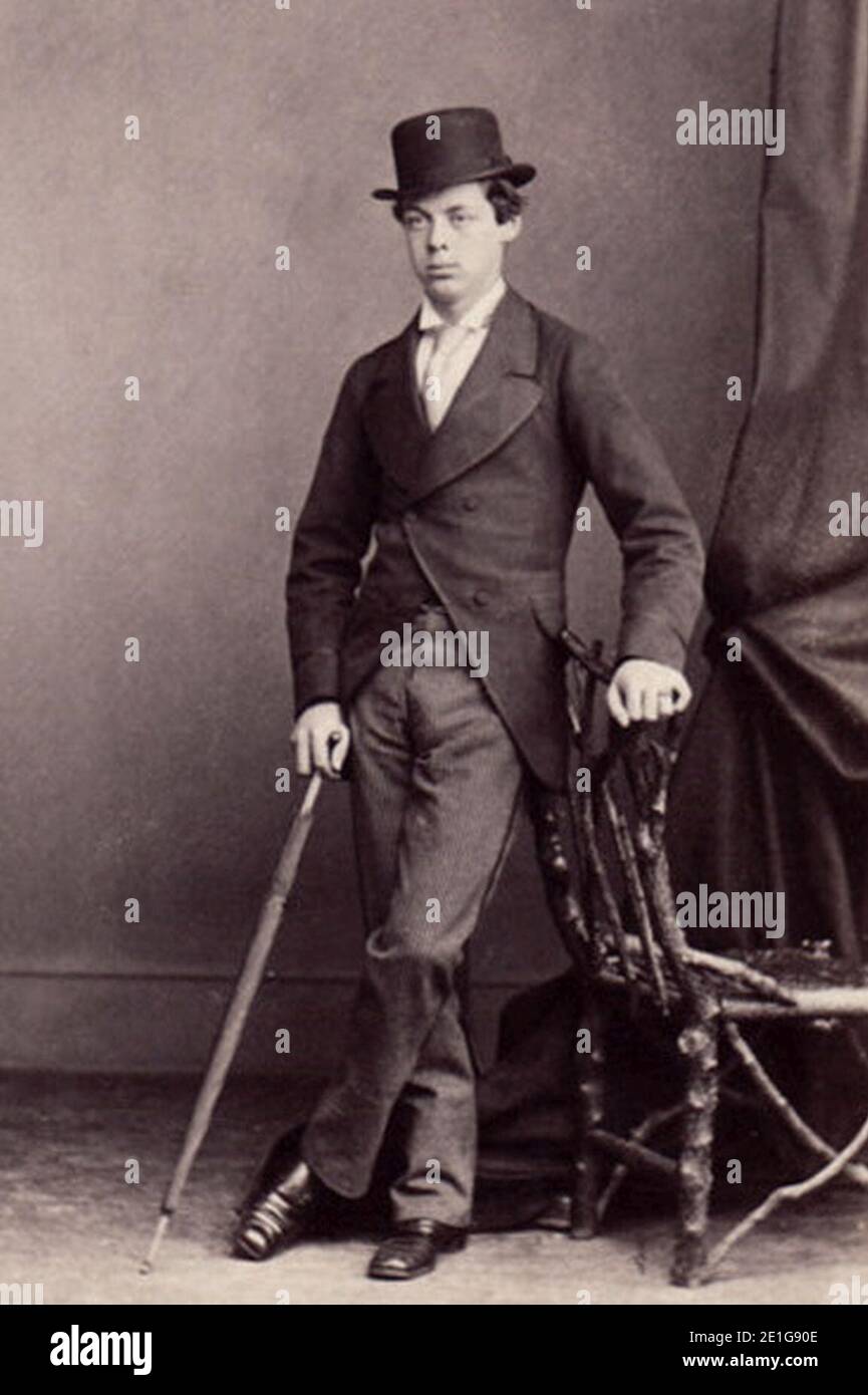 Lord Randolph Churchill by Hills and Saunders, 1860s Stock Photo Alamy