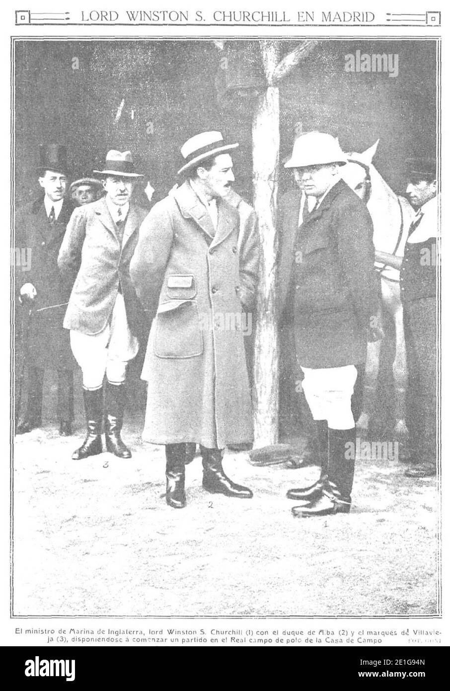 Lord Winston S. Churchill en Madrid, de Goñi, Nuevo Mundo, 16 de abril de 1914 . Stock Photo
