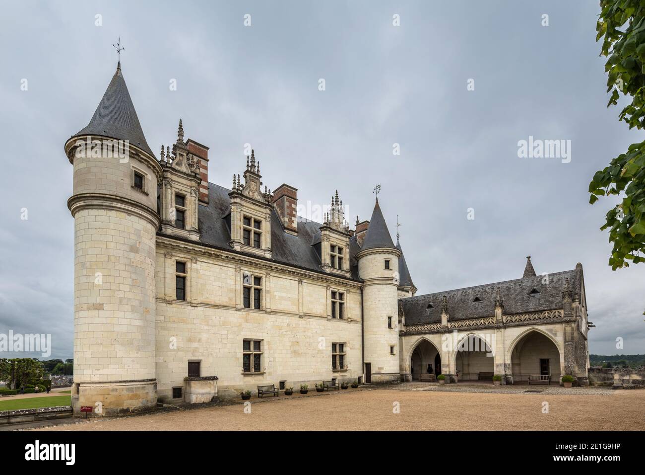 The royal Château at Amboise, in the Indre-et-Loire département of the Loire Valley in France Stock Photo