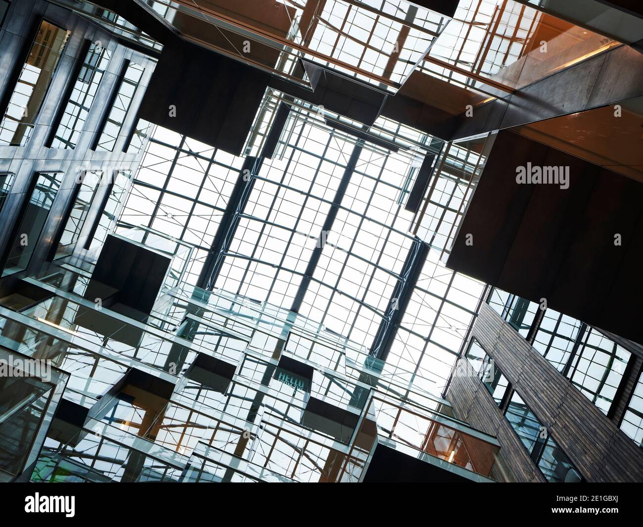 Interior of remodelled Alphabeta Building, Finsbury Square, London UK. Stock Photo