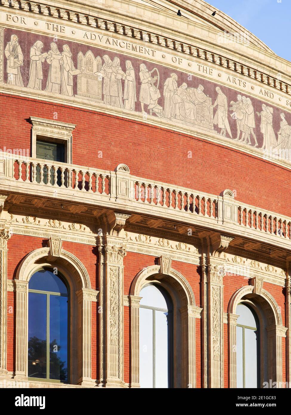 Exterior of the Royal Albert Hall, South Kensington, London UK. Completed in 1871. Stock Photo