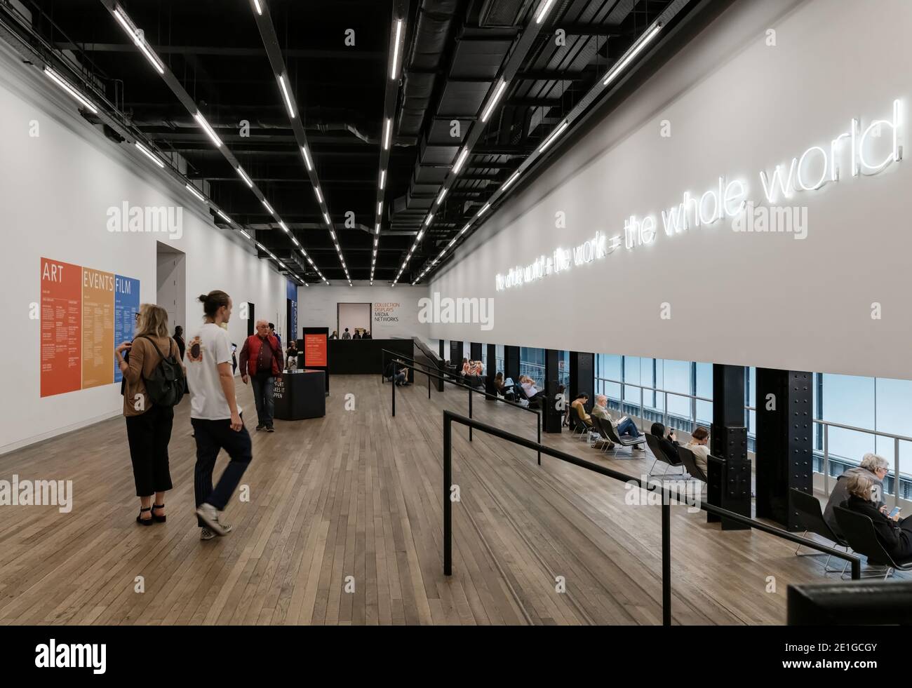 Interior view of the Tate Modern Blavatnik Building in London, UK. Stock Photo