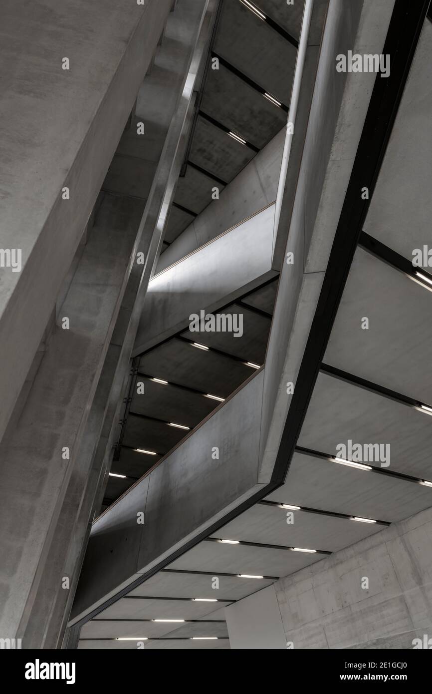 Interior view of the Tate Modern Blavatnik Building in London, UK. Stock Photo