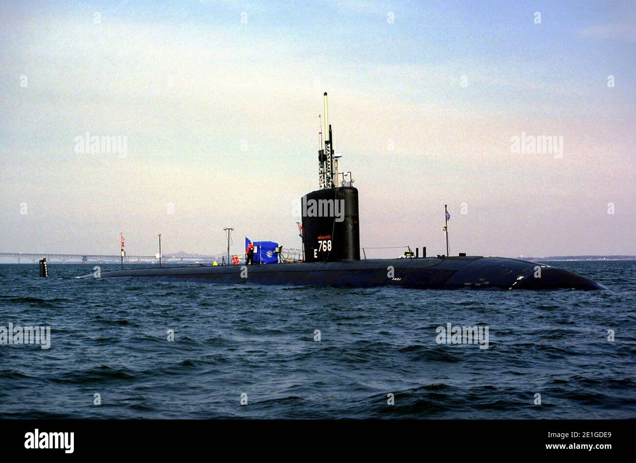 Los Angeles class attack submarine USS Hartford. Stock Photo