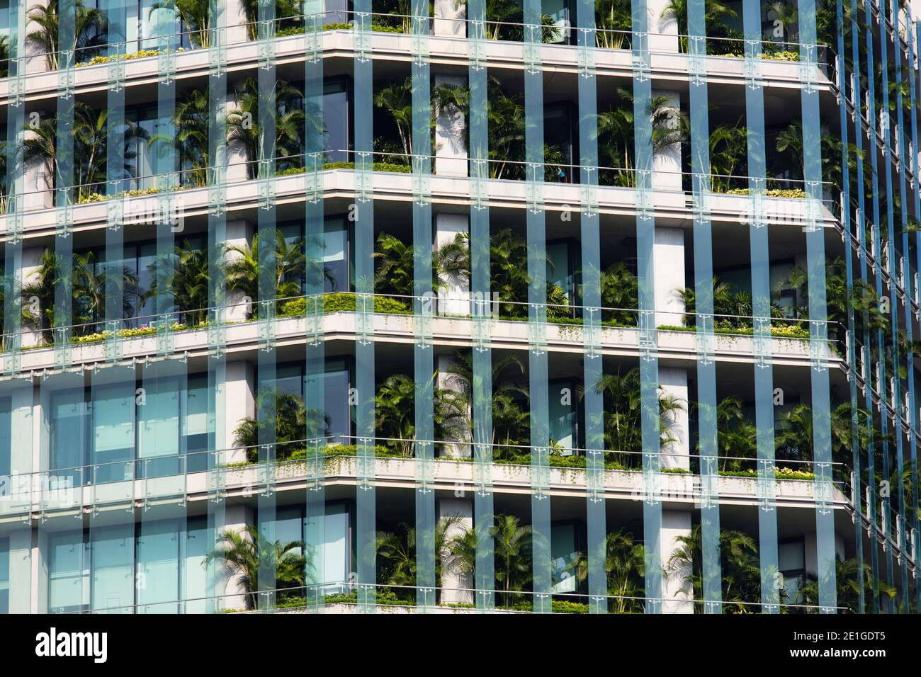 CapitaGreen is a 40-story tower located in Singapore's central business district. Stock Photo