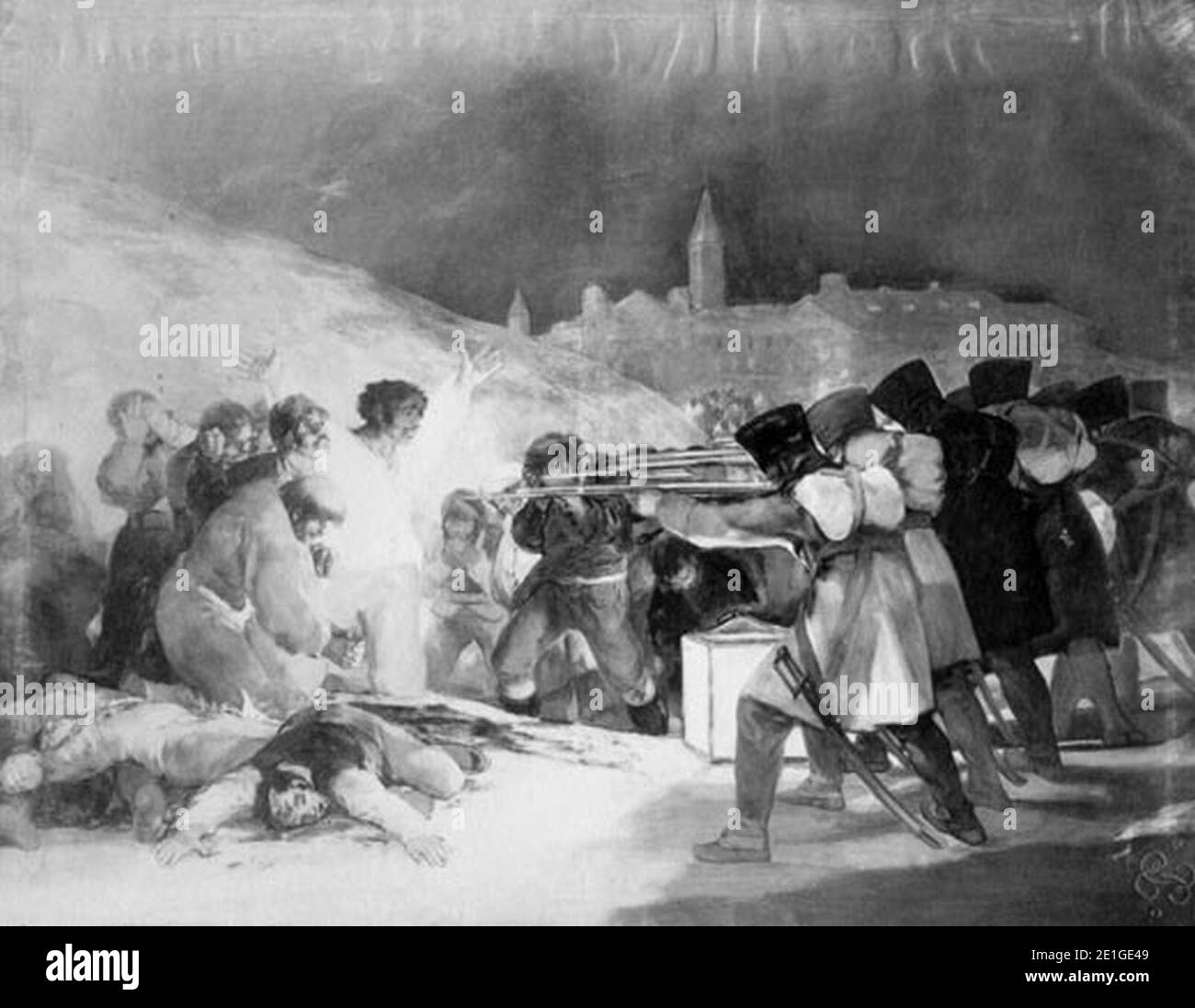 Los fusilamientos en la montaña del Príncipe Pío (fotografía, h. 1935 Stock Photo Alamy Los fusilamientos en la montaña del Príncipe Pío (fotografía, h. 1935 Stock Photo Alamy