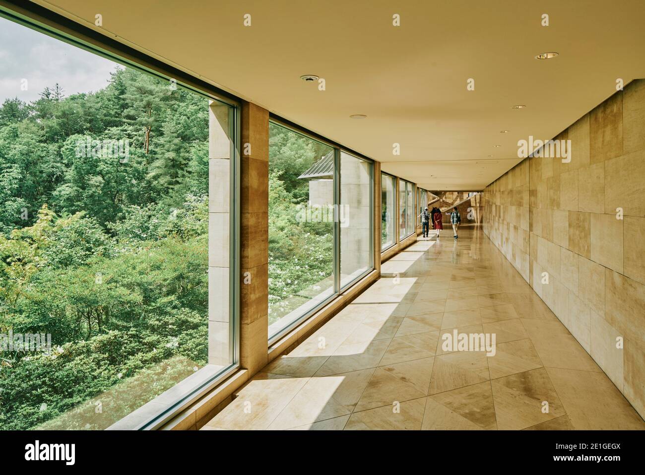 Entrance to Miho Museum through a tunnel under forest, 80% of the museum's  structure is beneath the earth so as to preserve its Stock Photo - Alamy