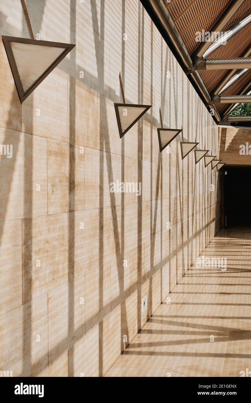 Miho Museum, in Shiga Prefecture, Japan.  80% of the museum has been created underground to preserve its natural environment. Stock Photo