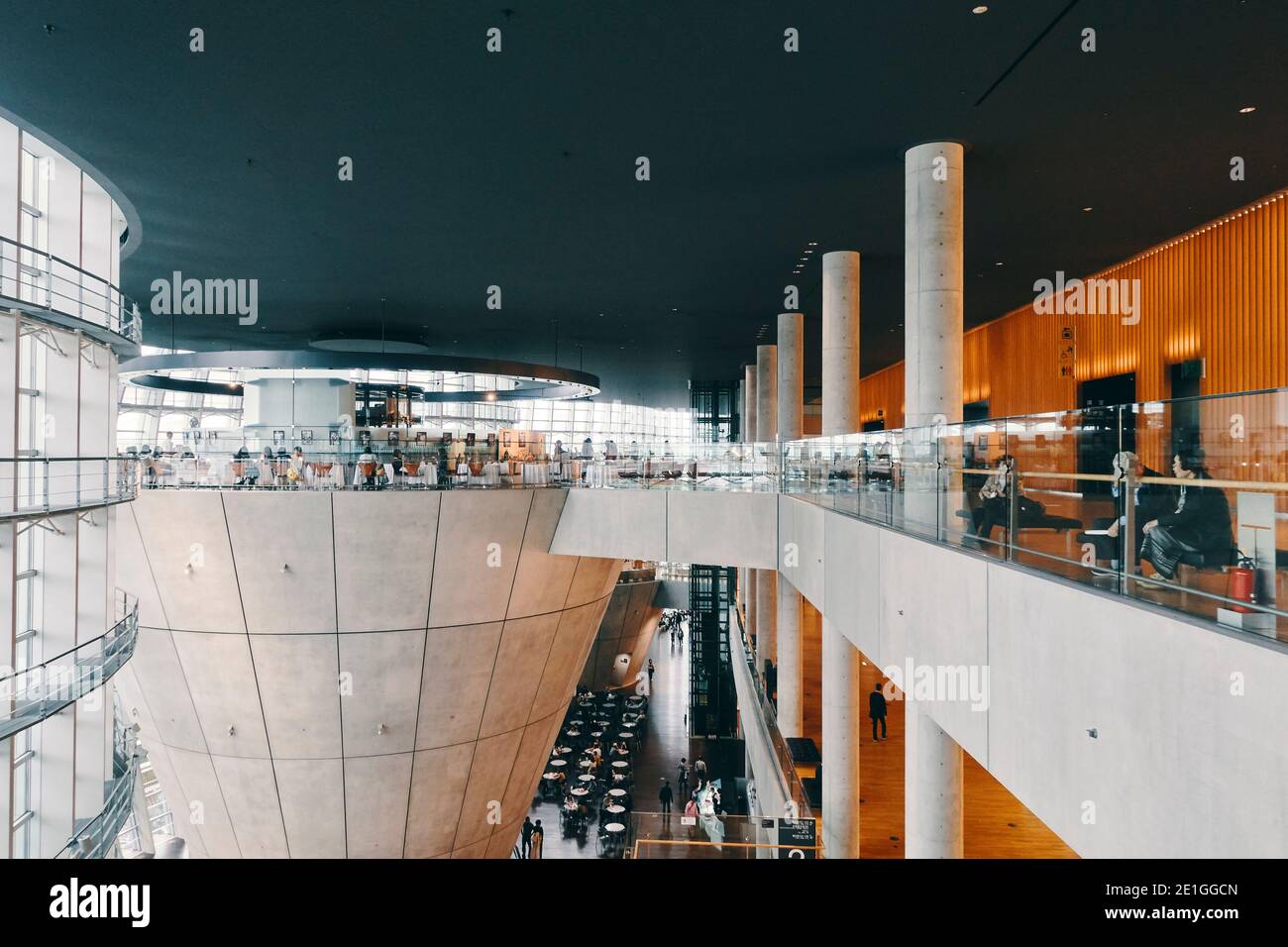 Interior view of the foyer of The National Art Centre in Tokyo, Japan. Stock Photo