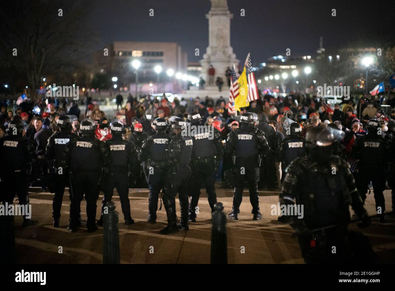 January 6, 2021: DC Metro Police as well as other Law Enforcement are shown on the U.S. Capitol grounds after rioters clash against the U.S. Capitol Police and stormed The Capitol during a march and protest in Washington, DC. Credit: Brian Branch Price/ZUMA Wire/Alamy Live News Stock Photo