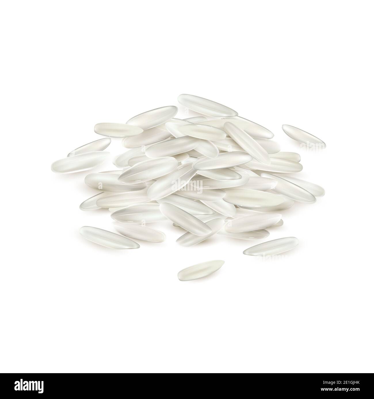 Small White Rice Small pile of long grain white rice Stock Photo - Alamy