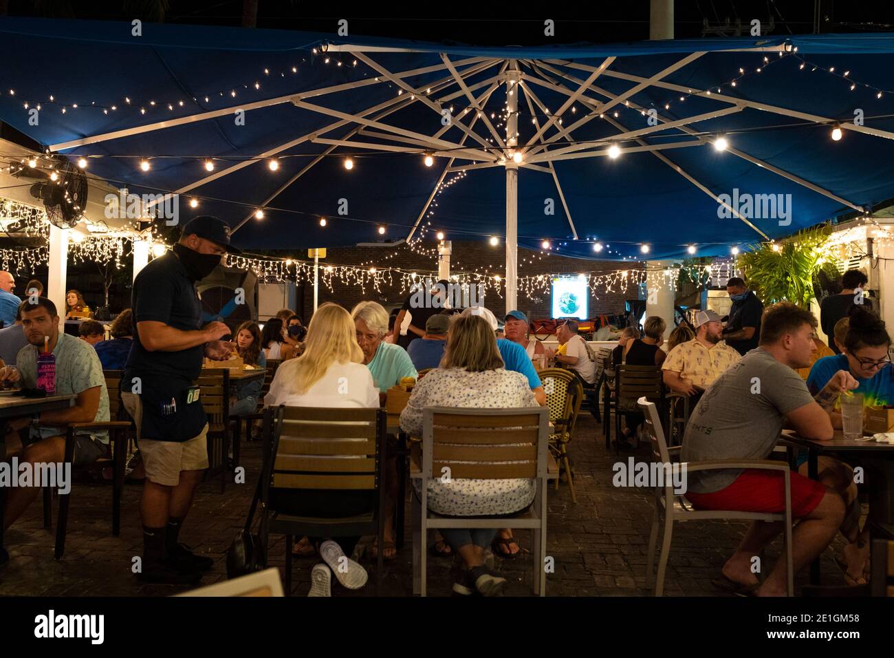 Dining at Fogarty’s Restaurant & the Flying Monkeys Saloon. Key West