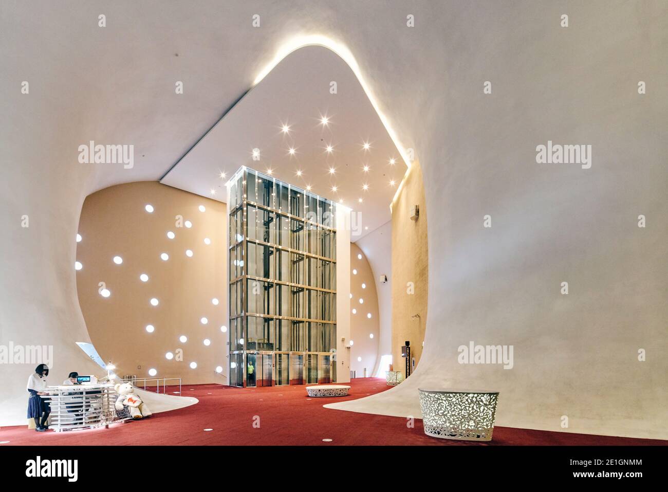 Interior view of the National Taichung Theatre in Taichung, Taiwan. Stock Photo