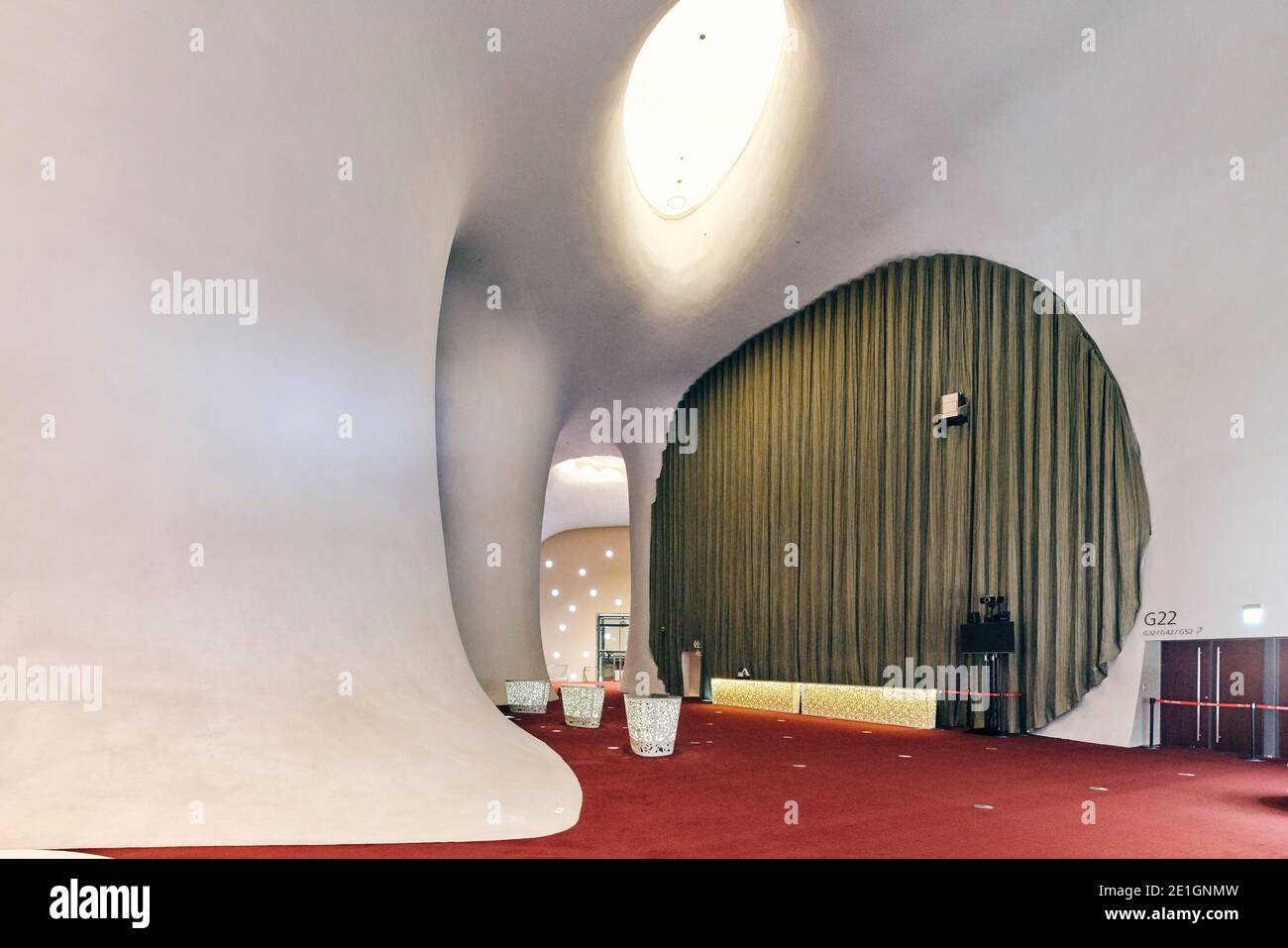 Interior view of the National Taichung Theatre in Taichung, Taiwan. Stock Photo