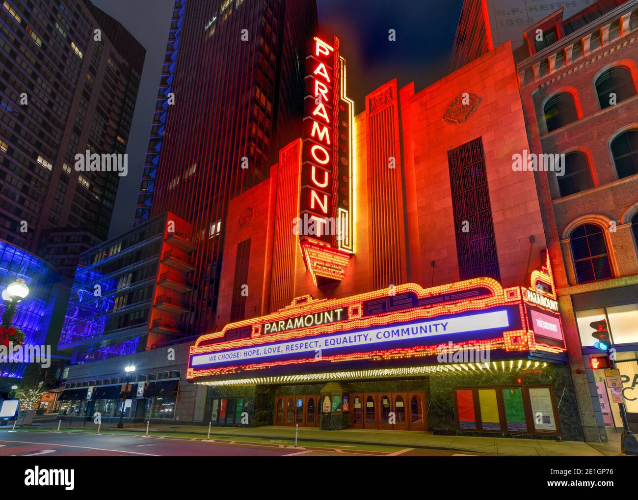 Boston, Massachusetts Nov 27, 2020 The Paramount Theater, along