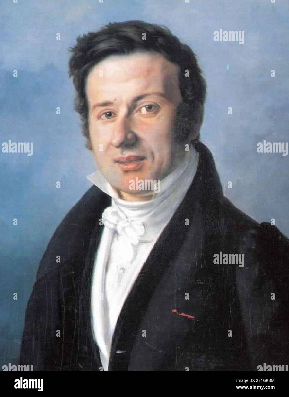 Louis Charles Arsenne - Portrait de René Primevère Lesson (cropped). Stock Photo