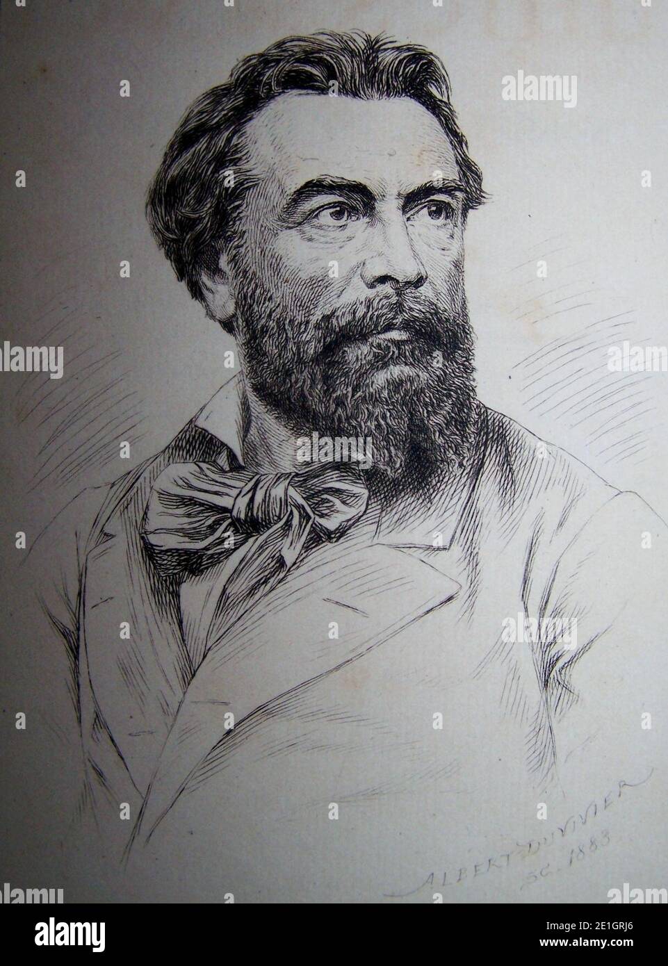 Louis de Courmont (gravure d'Albert Duvivier - 1883 Stock Photo - Alamy