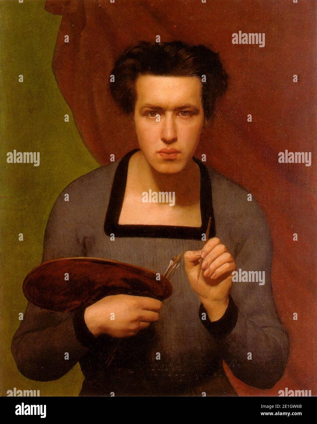 Louis Janmot - Portrait de l'artiste. Stock Photo