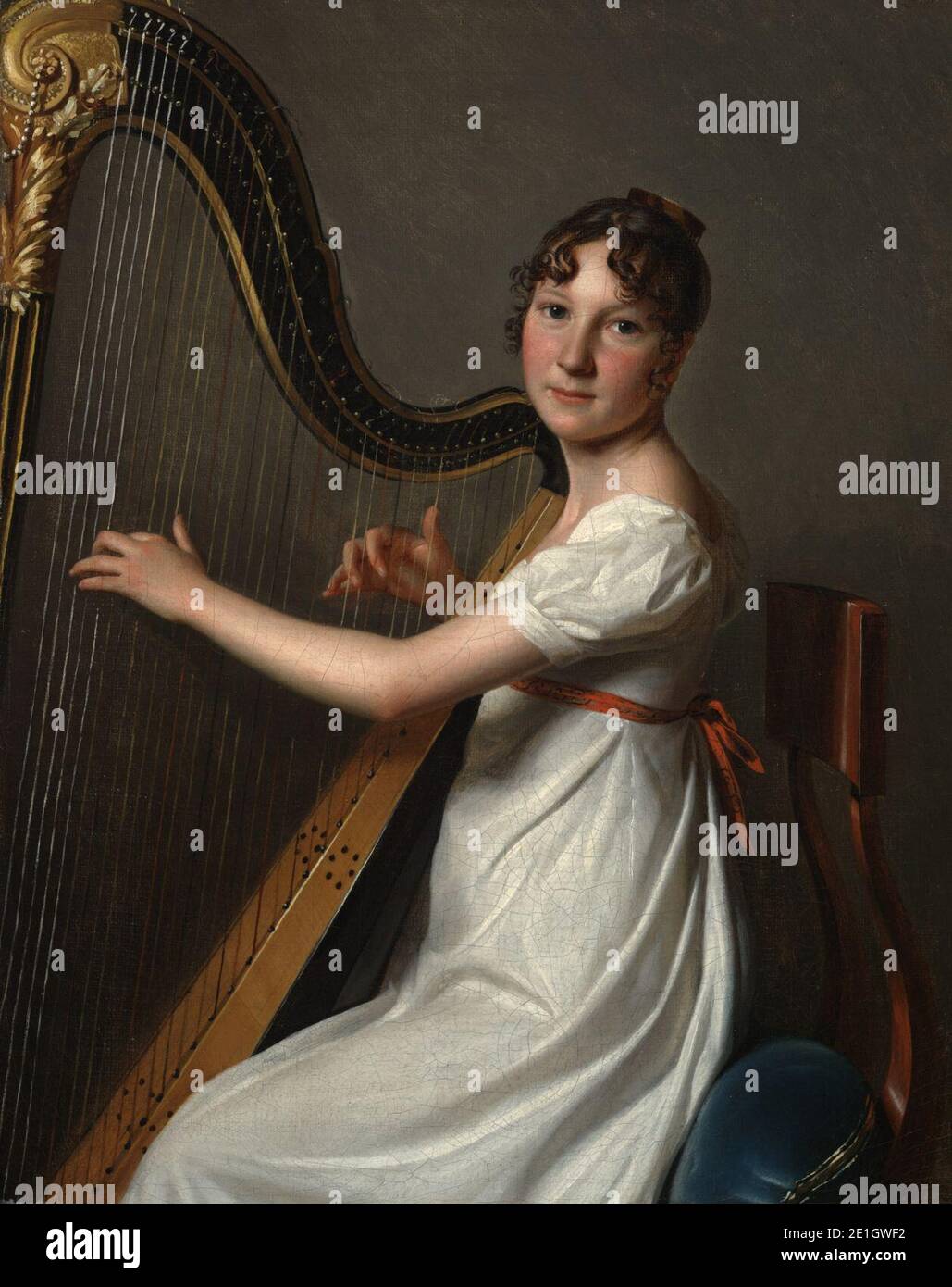 Louis Léopold Boilly - The Young Harpist Stock Photo