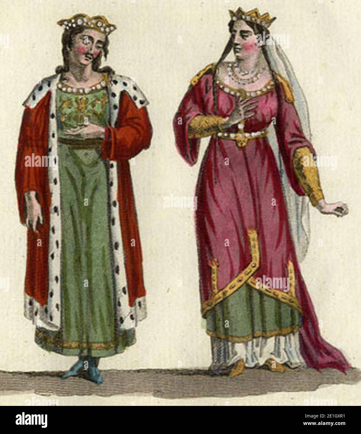 Louis V of France and Blanche of Aquitaine (cropped Stock Photo Alamy