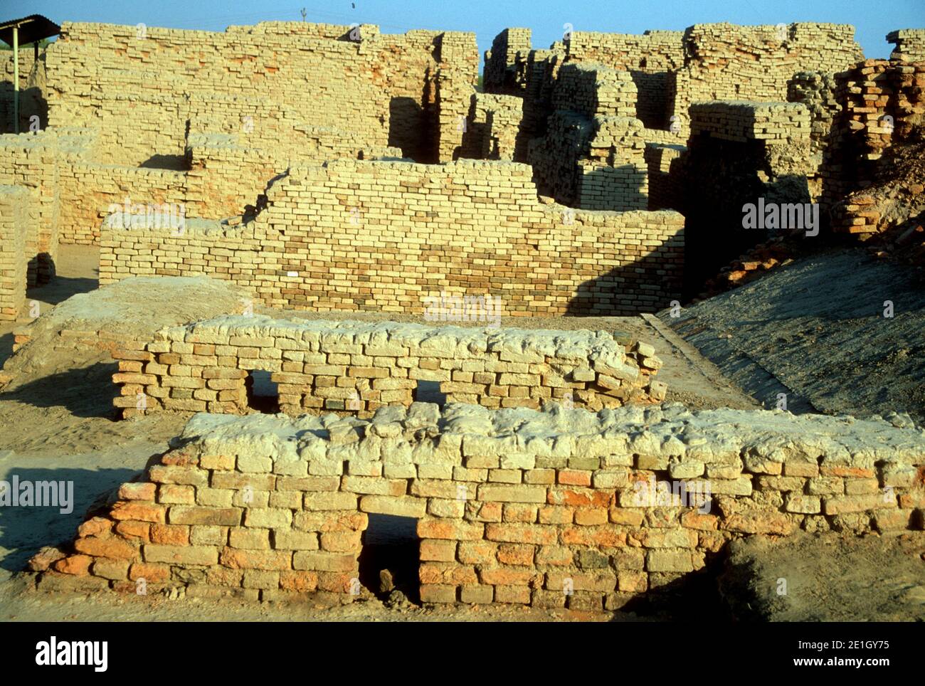 Rich residential area, Mohenjo-daro  Indus Valley civilisation Stock Photo